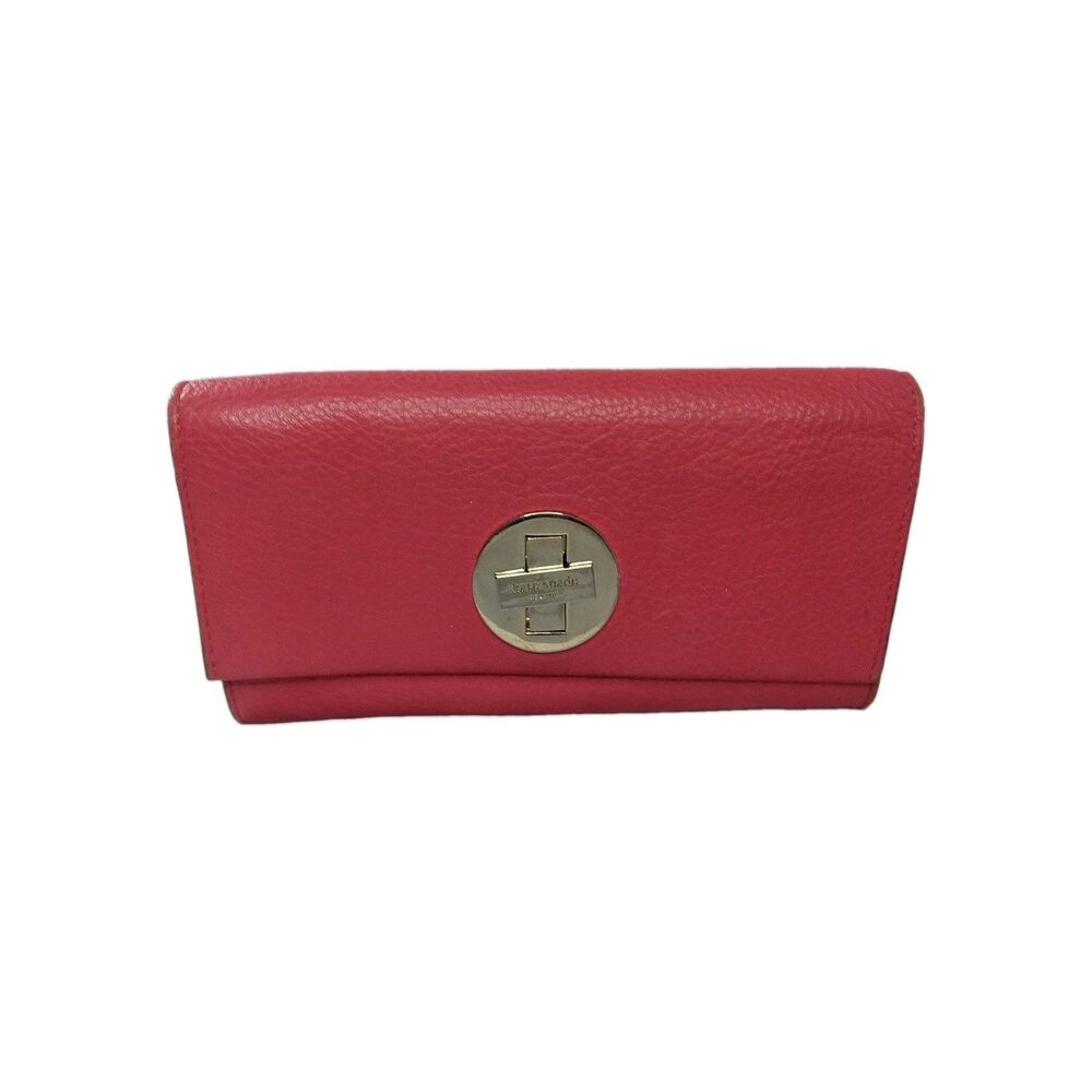 Kate Spade Cyndy Bexley Leather Wallet Raspberry Red Retail $195